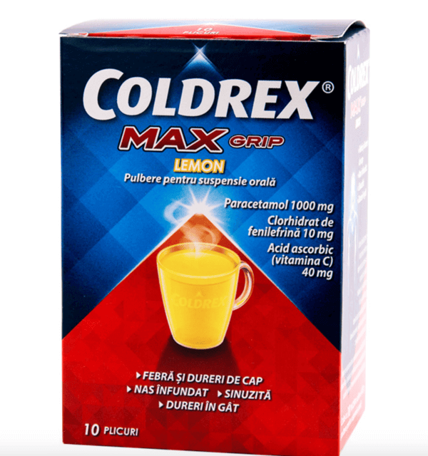 Coldrex Maxgrip Lemon, 10 plicuri, Perrigo