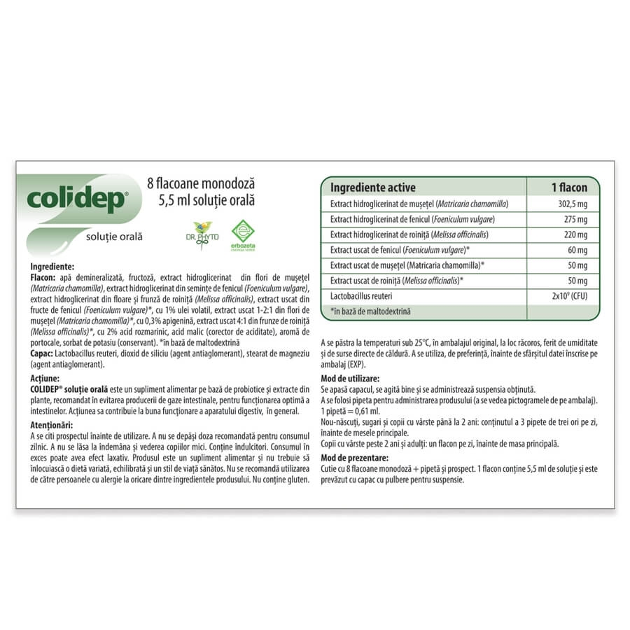 Colidep, 8 flacoane, Dr. Phyto Colidep, 8 flacoane, Dr. Phyto