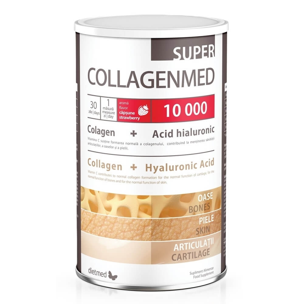 Collagenmed Super 10000 aroma de capsune, 450 g, Dietmed