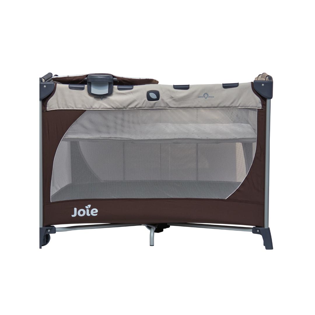 Patut pliant Commuter Change Beige Dots, cu cosulet detasabil inclus, Joie