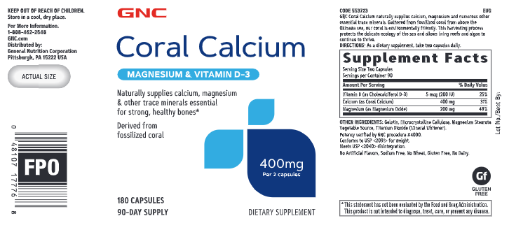 GNC - Coral Calcium 400mg 180compr