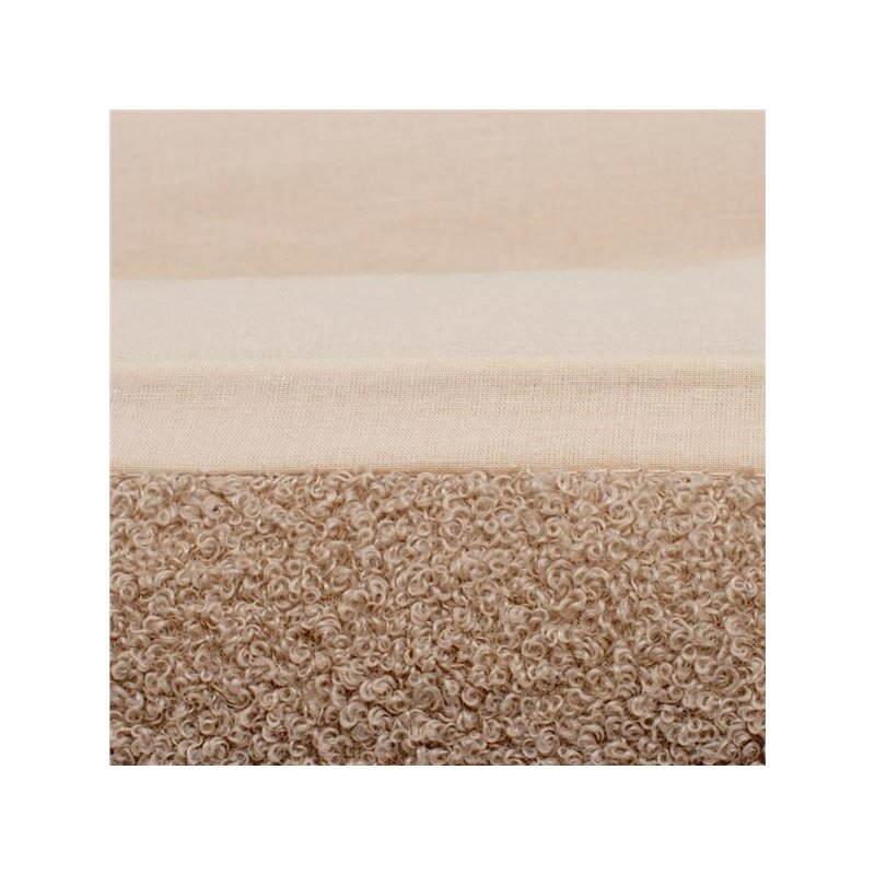 Cosulet bebelus, New Baby, Pentru dormit, Baby Nest, 80x50 cm, Din bumbac 100%, Tesatura teddy, 0 luni+, Dark Beige