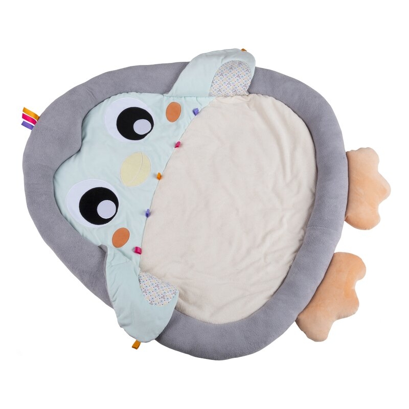 Covoras educational, Playgro, Penguin, Pentru copii, Interactiv, Multifunctional, Pentru activitati fizice, Cu elemente detasabile, 0 luni+, Snuggle Me Penguin Tummy Time Gym-Bag