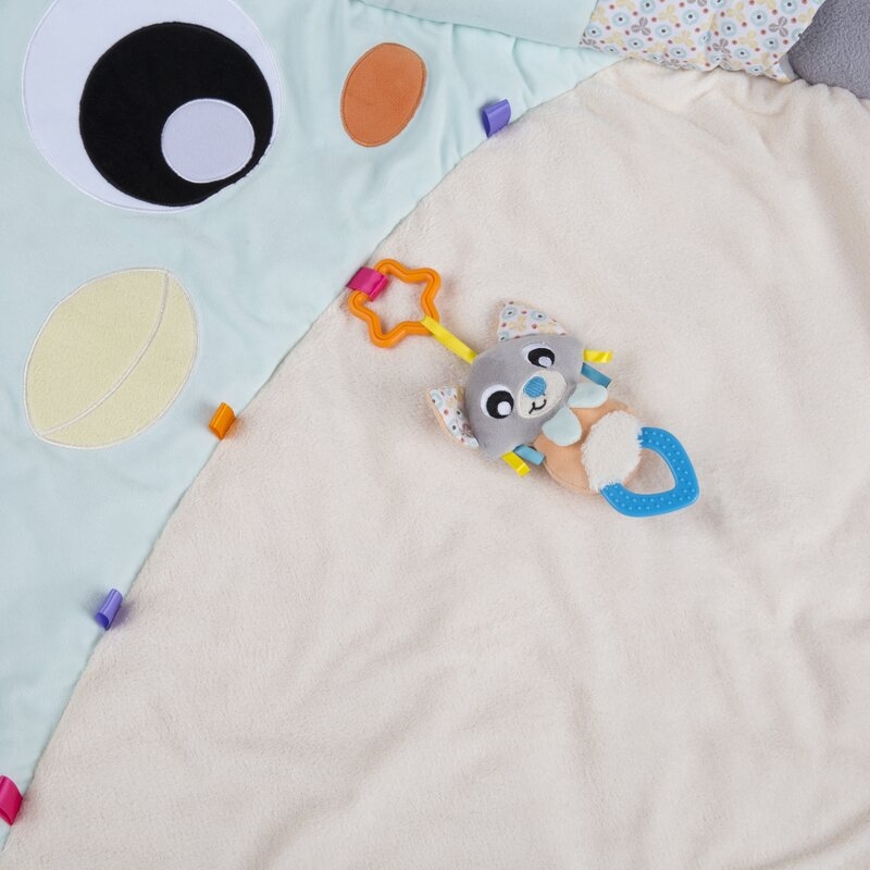 Covoras educational, Playgro, Penguin, Pentru copii, Interactiv, Multifunctional, Pentru activitati fizice, Cu elemente detasabile, 0 luni+, Snuggle Me Penguin Tummy Time Gym-Bag