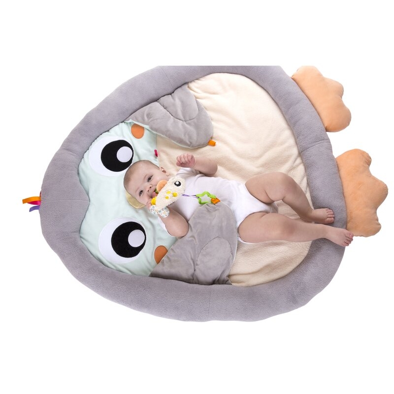Covoras educational, Playgro, Penguin, Pentru copii, Interactiv, Multifunctional, Pentru activitati fizice, Cu elemente detasabile, 0 luni+, Snuggle Me Penguin Tummy Time Gym-Bag