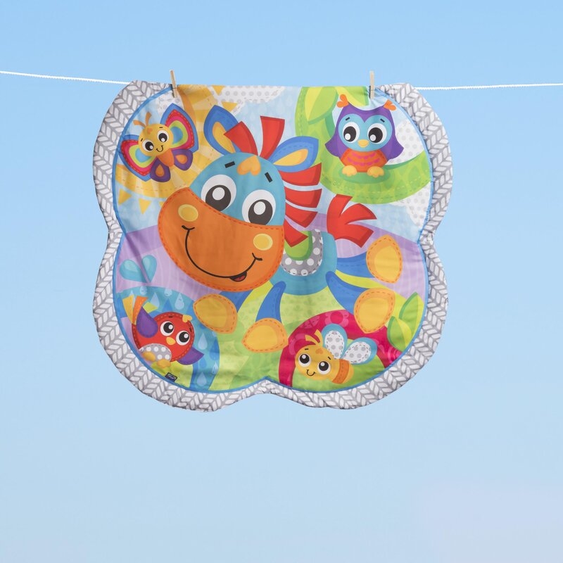 Covoras educational, Playgro, Pentru copii, Interactiv, Multifunctional, Pentru activitati fizice, Cu elemente detasabile, 0 luni+, Clip Clop Musical Activity Gym