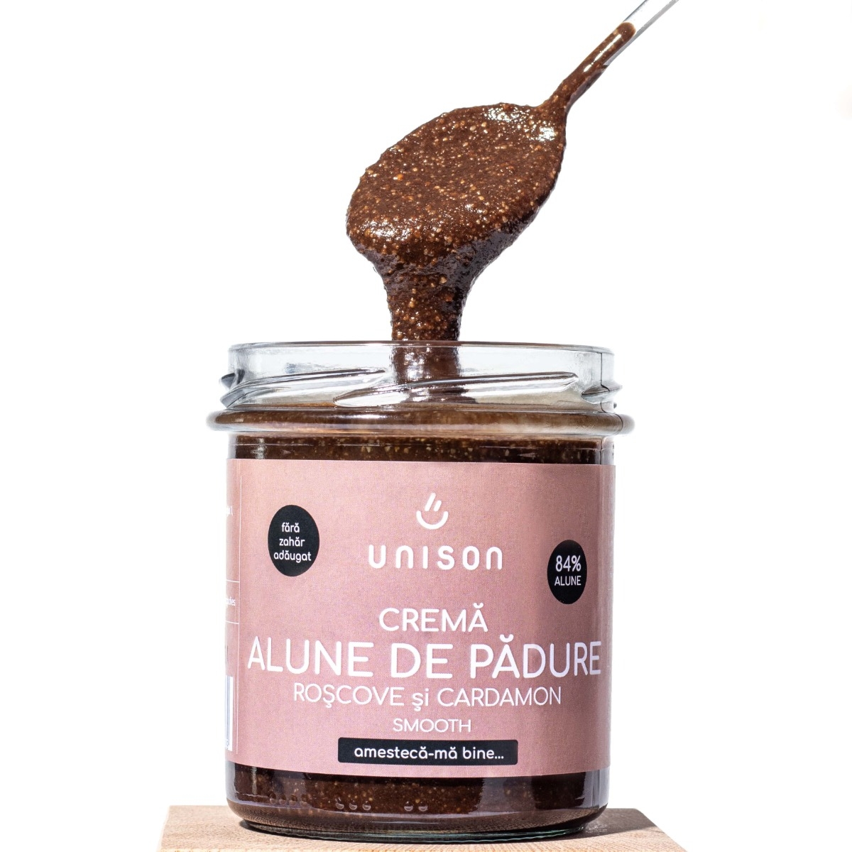 Crema de alune de padure cu roscove si cardamon, 300 g, Unison
