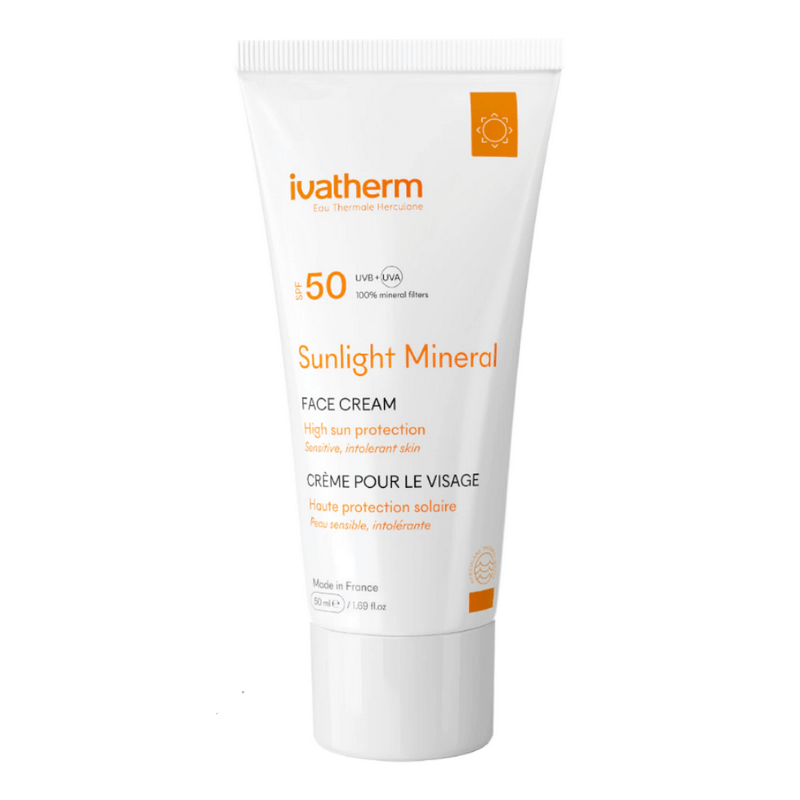 Crema de fata SPF 50 Sunlight Mineral, 50 ml, Ivatherm