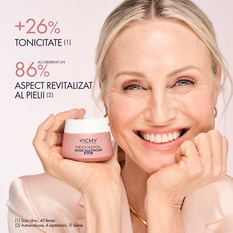 Crema de noapte Neovadiol Rose Platinium, 50 ml, Vichy