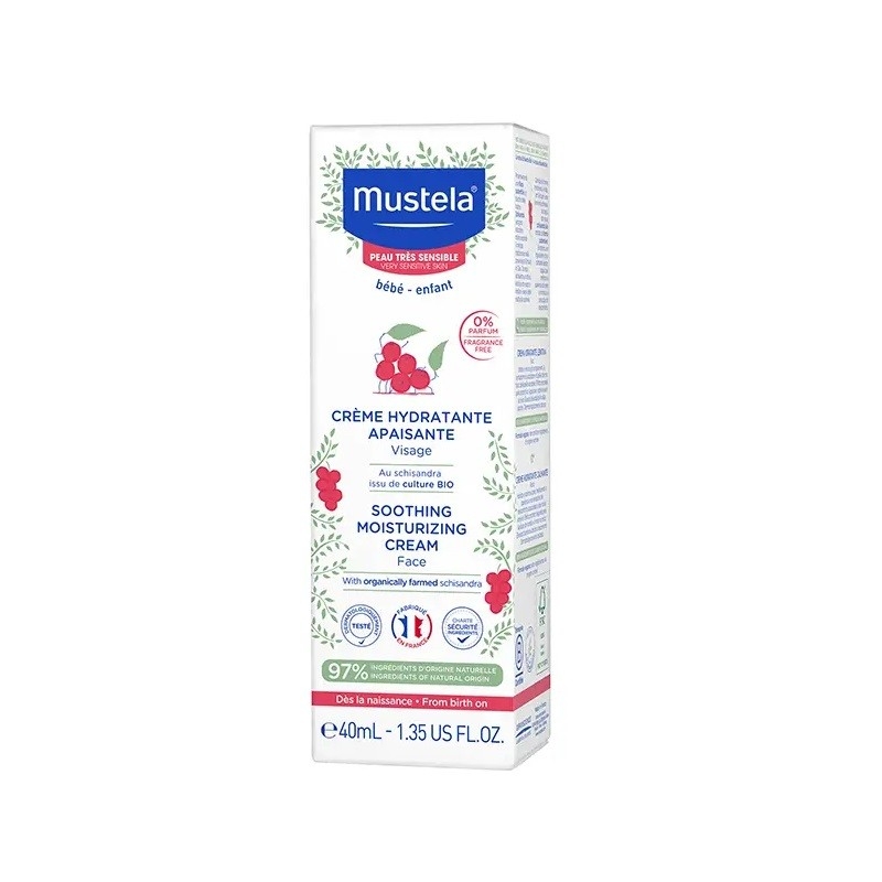 Crema hidratanta calmanta pentru piele sensibila, 40 ml, Mustela
