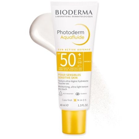 Crema lejera cu SPF50+ Invisible Aquafluide Photoderm, 40 ml, Bioderma