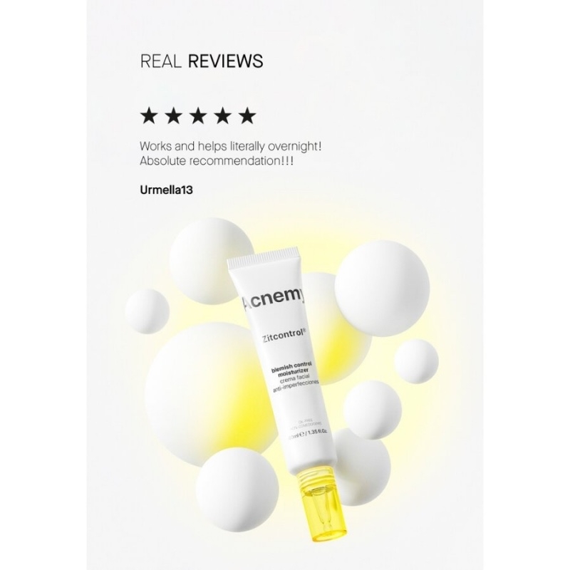Zitcontrol Crema Pentru Ten Acneic Cu Niacinamide Si Acid Salicilic,  40 ml, Acnemy