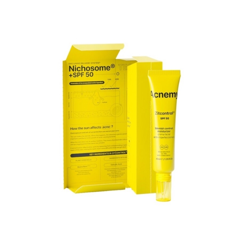 Zitcontrol Crema De Fata Pentru Acnee Cu Spf50,  40 ml, Acnemy