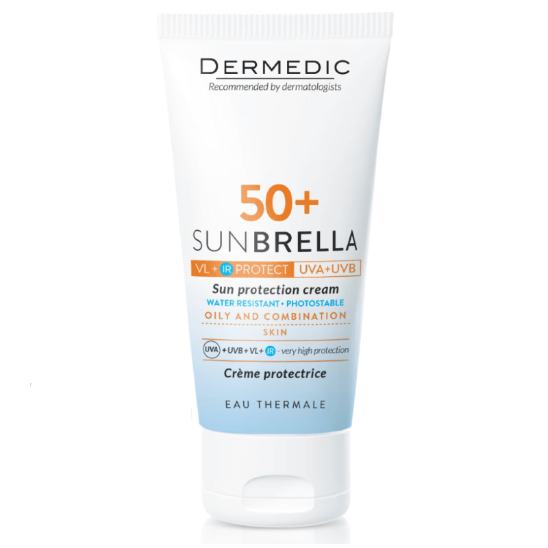 Crema protectie solara SPF 50+ ten mixt-gras cu tendinta acneica Sunbrella, 50 g, Dermedic