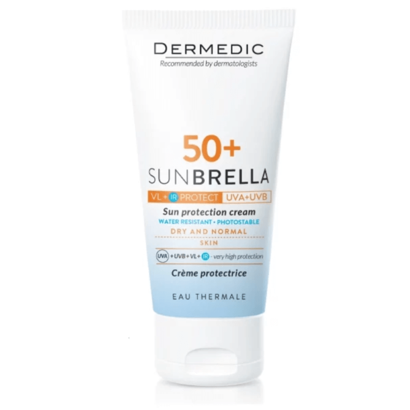 Crema protectie solara SPF 50+ ten normal-uscat si piele sensibila Sunbrella, 50 g, Dermedic