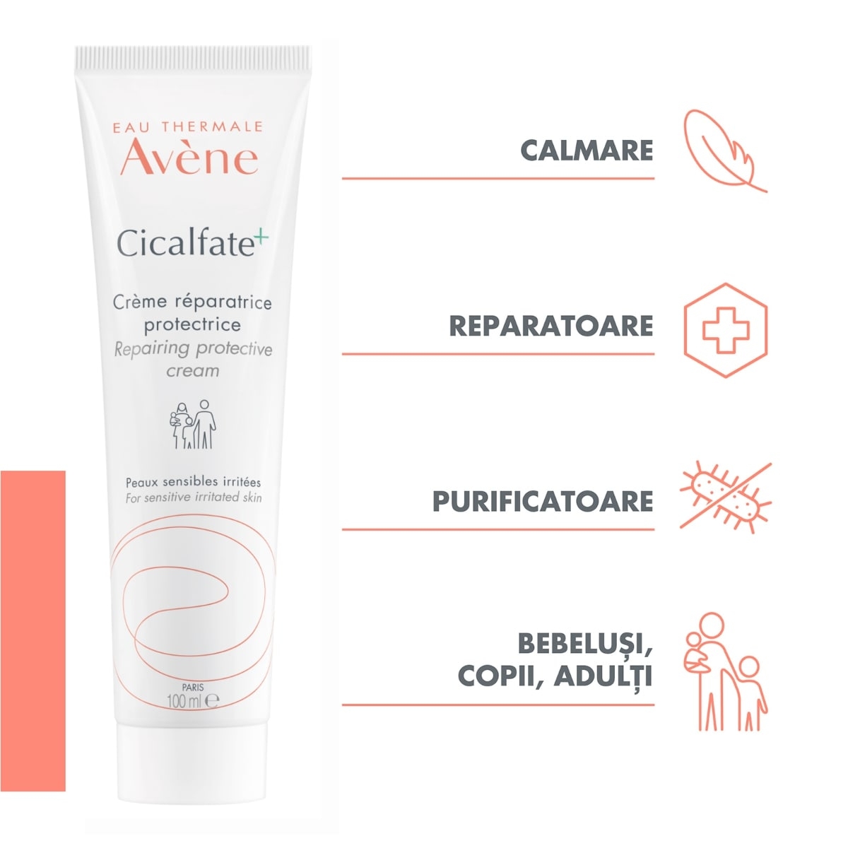 Crema reparatoare si protectoare Cicalfate, 100 ml, Avene