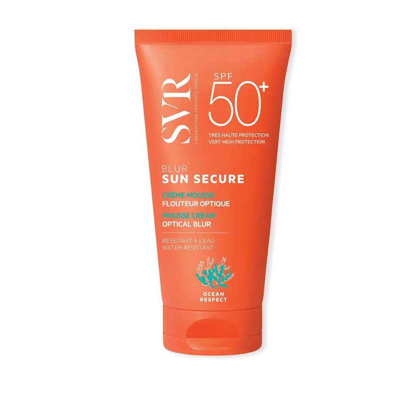 Crema spuma nuantatoare SPF 50+ nuanta Beige Rose Sun Secure Blur Hale, 50 ml, SVR