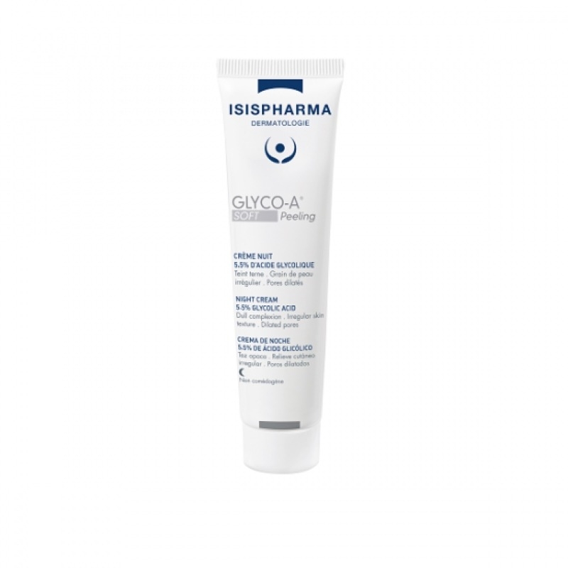 Crema de noapte cu acid glicolic 5.5% Glyco-A Soft Peeling, 30 ml, Isispharma