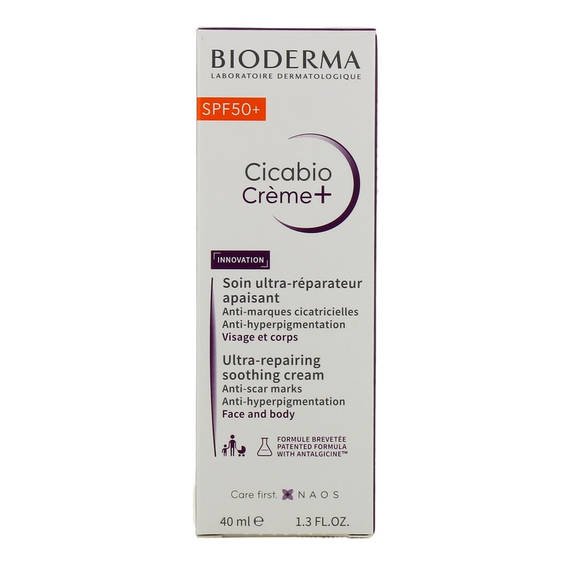 Crema reparatoare Cicabio Creme+ SPF 50+, 40 ml, Bioderma