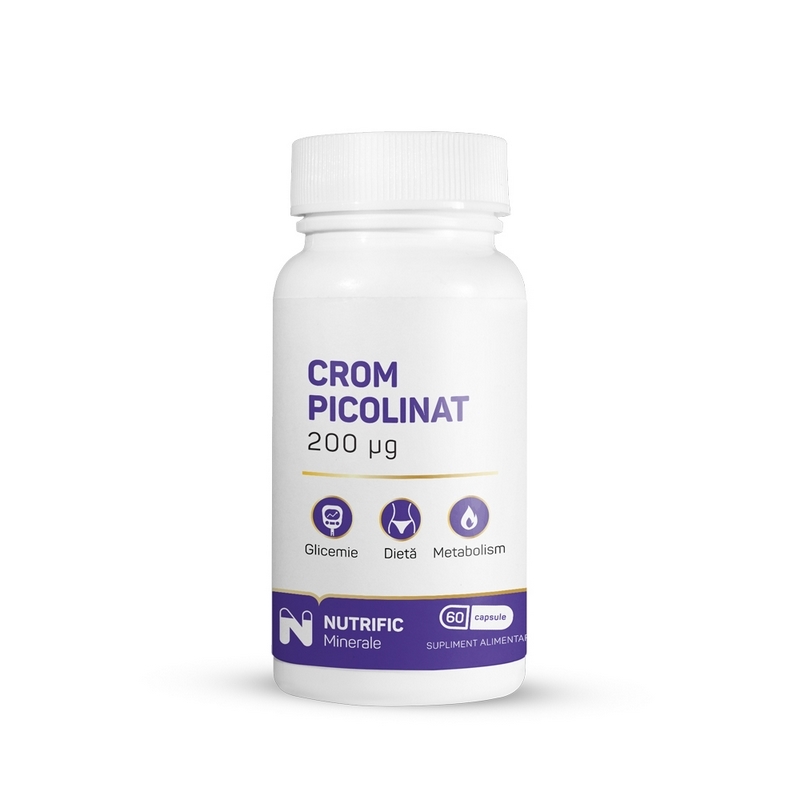 Crom picolinat, 200 mcg, 60 capsule, Nutrific