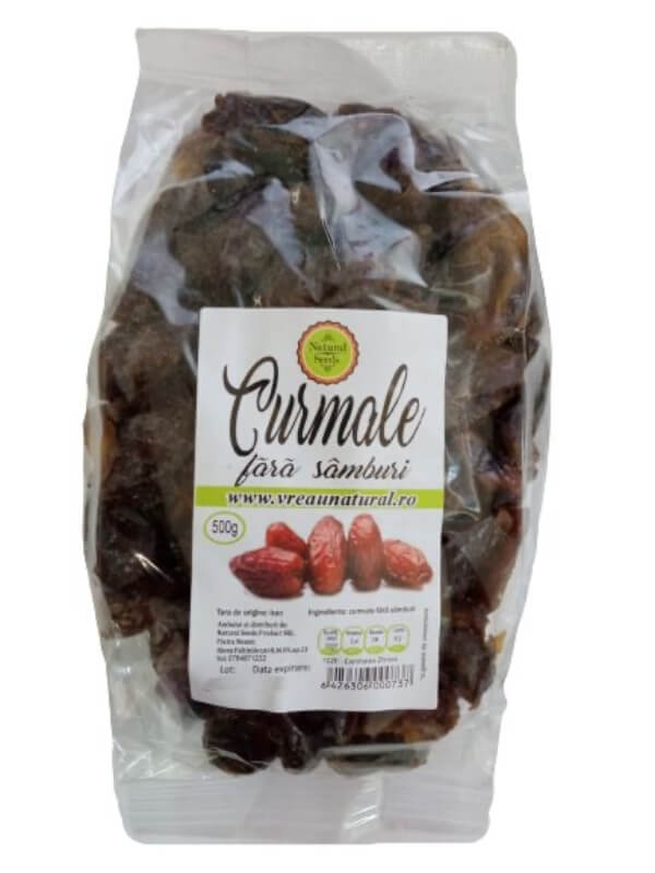 Curmale fara samburi, 500 g, Natural Seeds