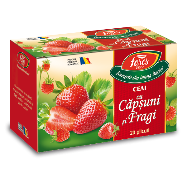 Fares - Aromfruct ceai capsuni si fragi 20plicuri