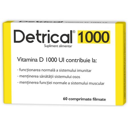 Detrical vitamina D 1000 UI, 60 comprimate, Zdrovit Detrical vitamina D 1000 UI, 60 comprimate, Zdrovit