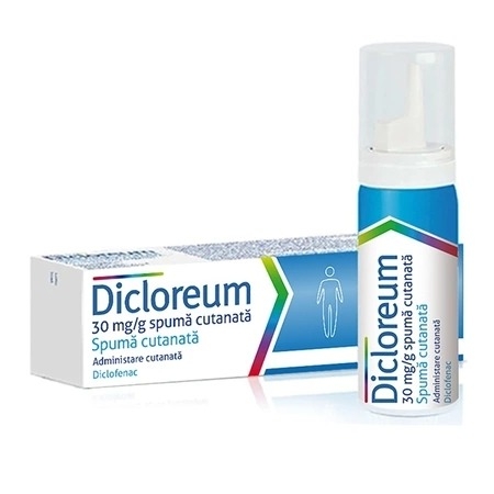 Dicloreum spuma cutanata, 30 mg/g, 50 g, AlfaSigma