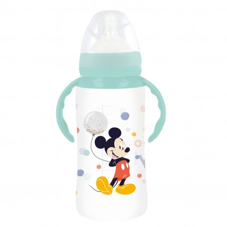DISNEY MICKEY BIBERON 360 ML ANTICOLICI , DEBIT VARIABIL, CU MANER