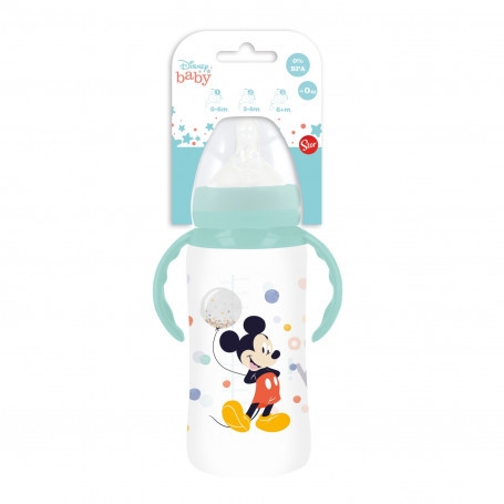 DISNEY MICKEY BIBERON 360 ML ANTICOLICI , DEBIT VARIABIL, CU MANER