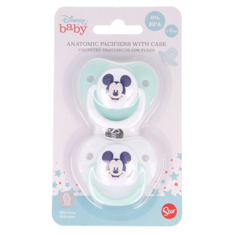 DISNEY MICKEY SET 2 SUZETE ORT0DONTICE DIN SILICON CU CAPAC DE PROTECTIE 6 LUNI+