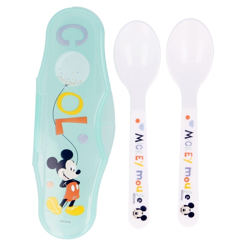DISNEY MICKEY SET DE 2 LINGURI SI CUTIE DE TRANSPORT