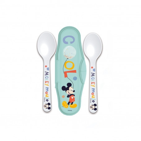DISNEY MICKEY SET DE 2 LINGURI SI CUTIE DE TRANSPORT