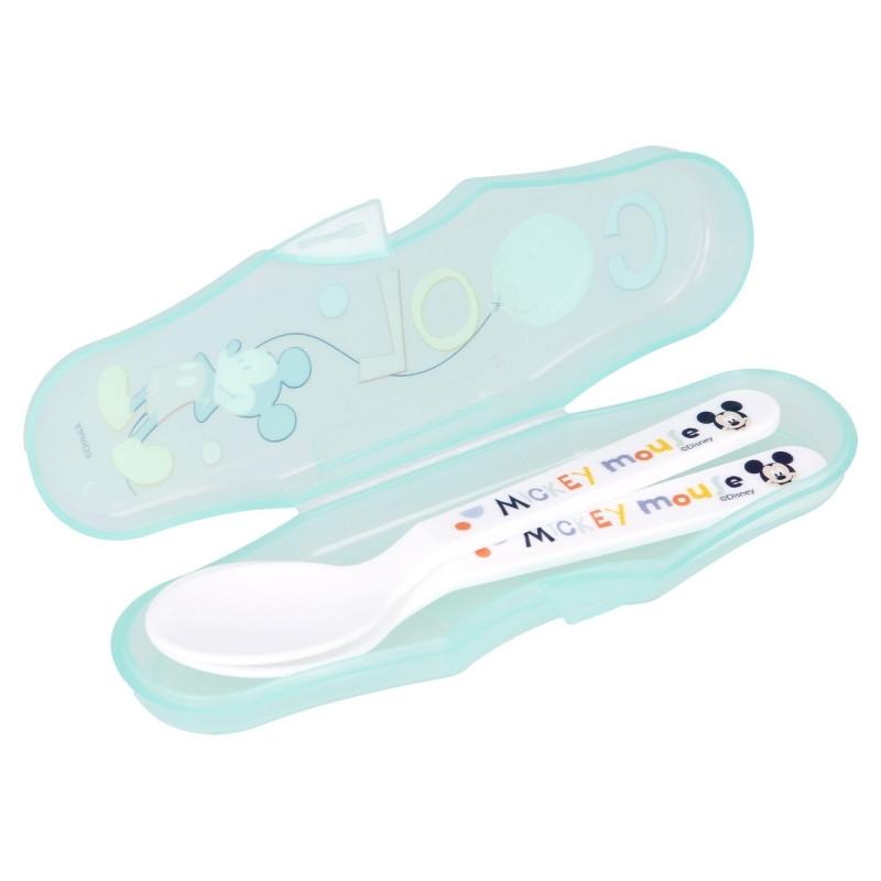 DISNEY MICKEY SET DE 2 LINGURI SI CUTIE DE TRANSPORT