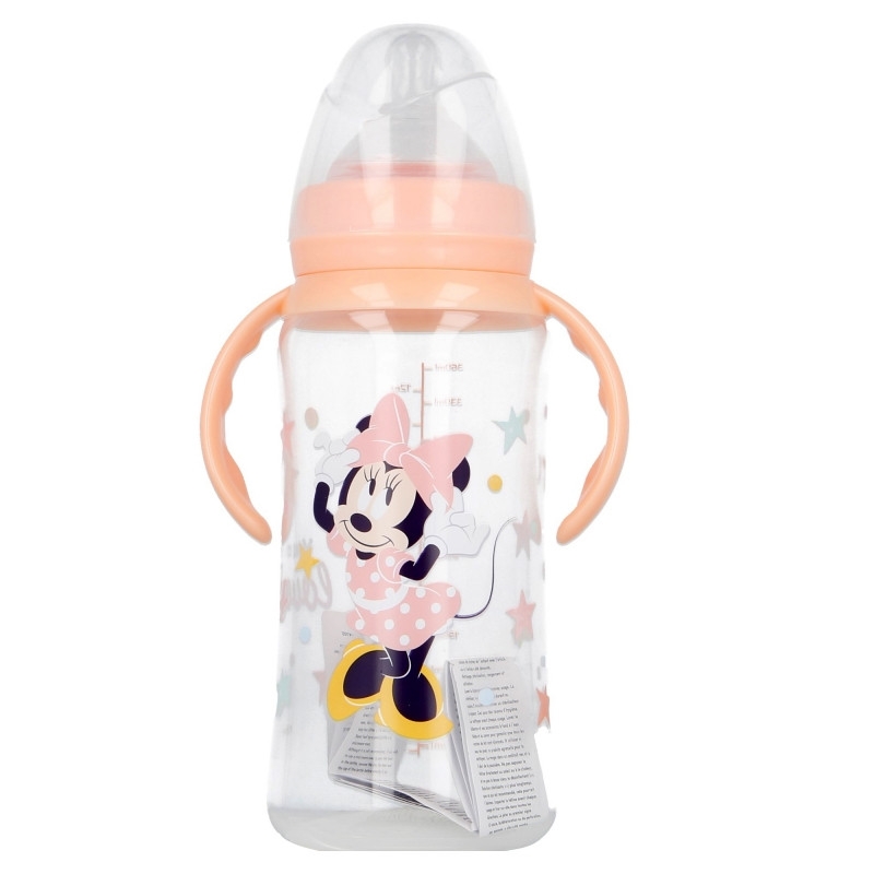 DISNEY MINNIE BIBERON 360 ML ANTICOLICI , DEBIT VARIABIL, CU MANER
