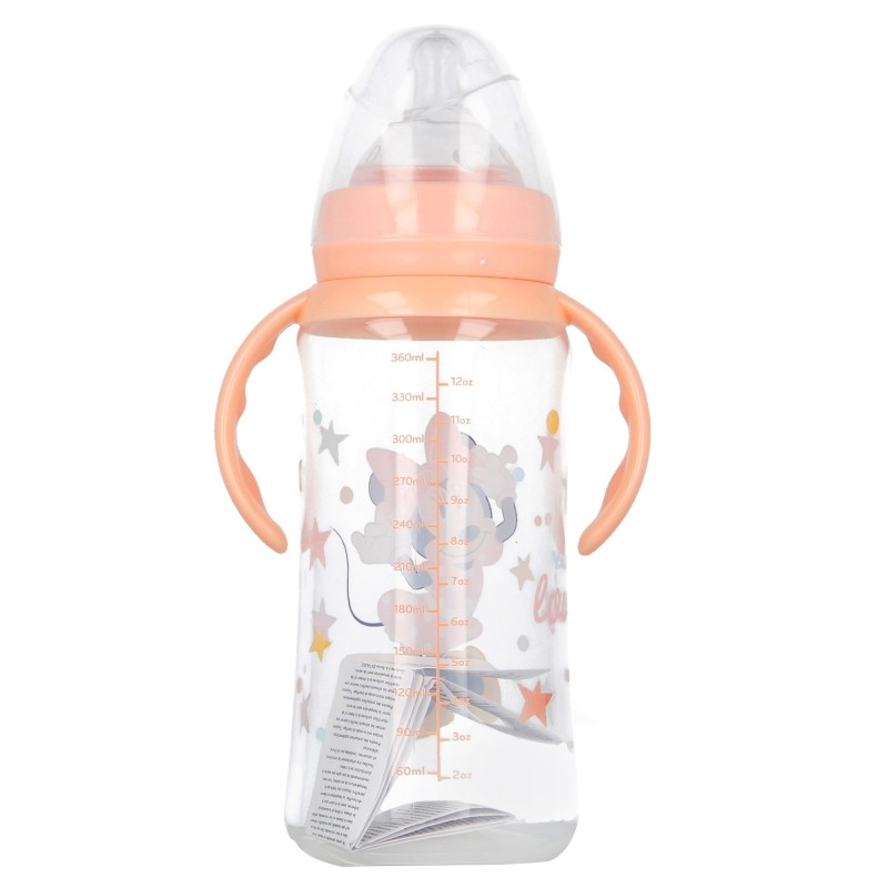 DISNEY MINNIE BIBERON 360 ML ANTICOLICI , DEBIT VARIABIL, CU MANER