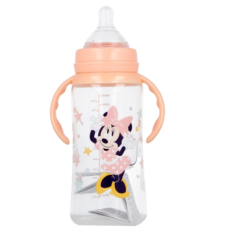 DISNEY MINNIE BIBERON 360 ML ANTICOLICI , DEBIT VARIABIL, CU MANER