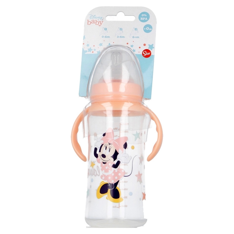DISNEY MINNIE BIBERON 360 ML ANTICOLICI , DEBIT VARIABIL, CU MANER