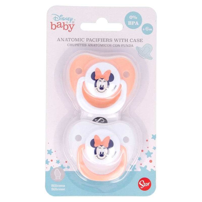 DISNEY MINNIE SET 2 SUZETE ORT0DONTICE DIN SILICON CU CAPAC DE PROTECTIE 6 LUNI+