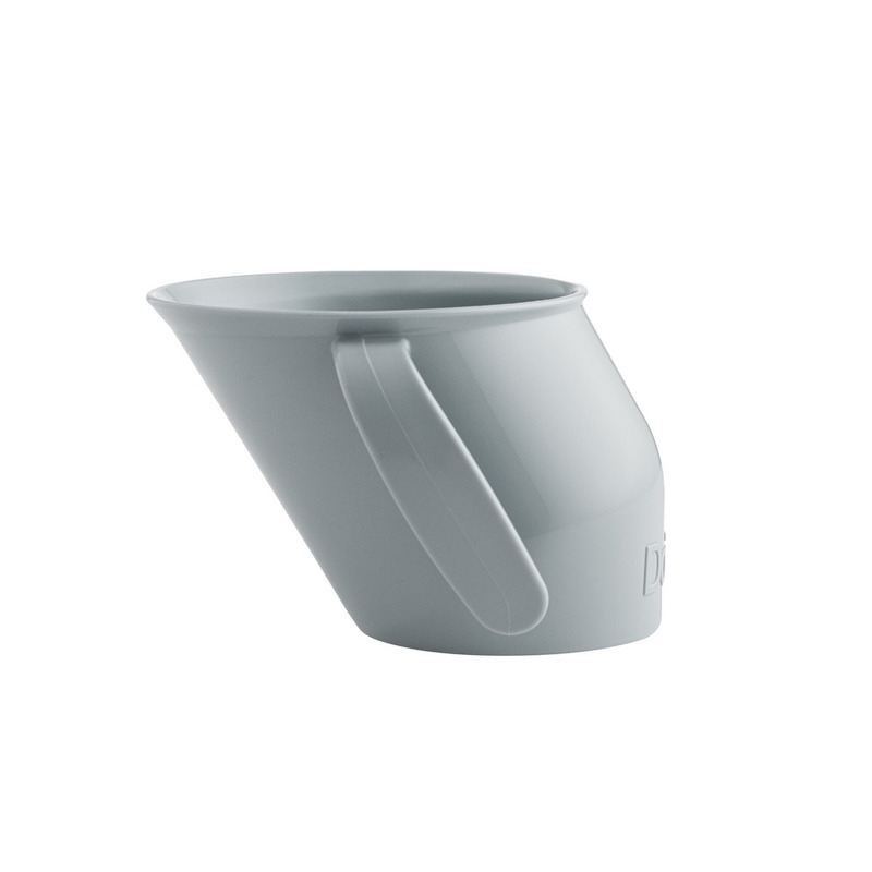 Doidy - Cana inclinata cu manere, 200 ml, Fara bisfenol-A, ftalati si PVC, 3 luni+, Conform standardului european de securitate EN14350, Gri