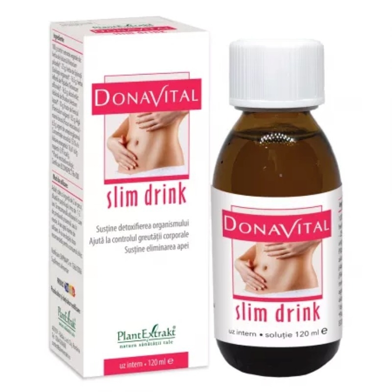 Donavital slim drink solutie, 120 ml, Plantextrakt