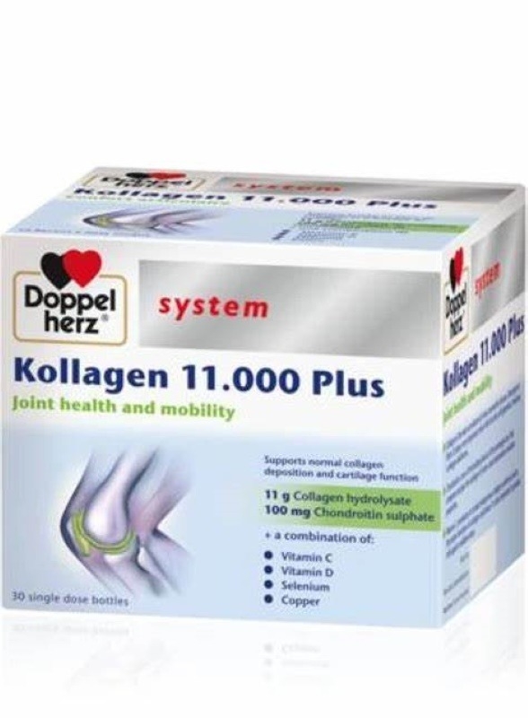 Doppelherz System Kollagen 11000 Plus, 30 flacoane unidoza buvabile