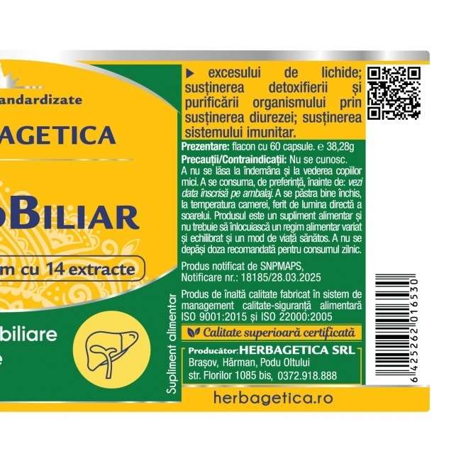 Drenobiliar, 60 capsule, Herbagetica
