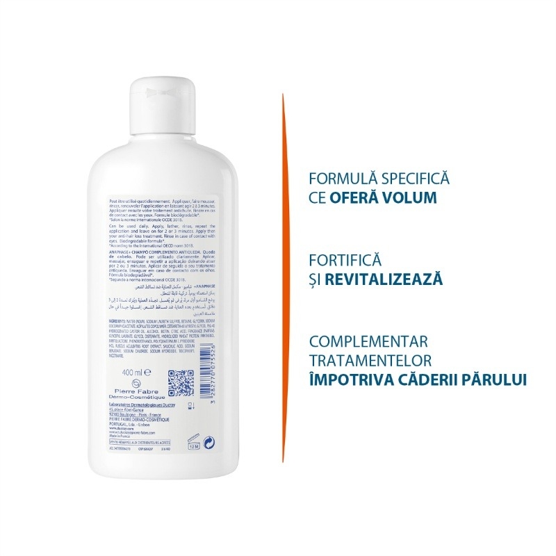 Sampon fortifiant si revitalizant Anaphase, 400 ml, Ducray