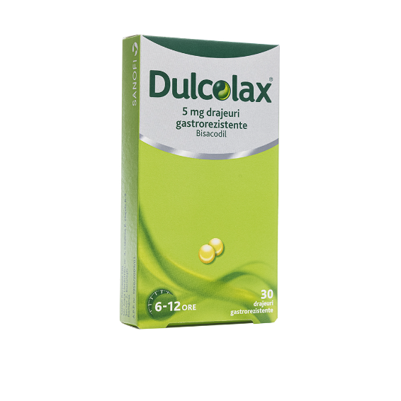Dulcolax® 5 mg drajeuri gastrorezistente x 30 drajeuri