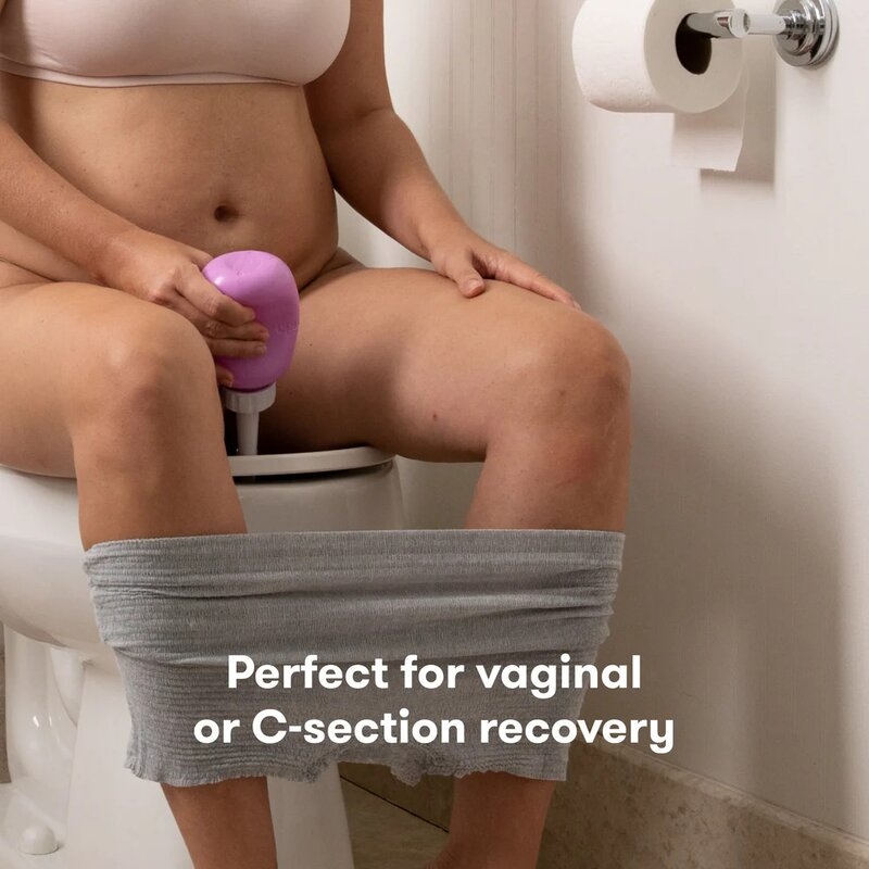 Dus vaginal, FridaBaby, Pentru igiena intima, Util in perioada postpartum, Portabil, 300 ml, Cu punga depozitare, Roz