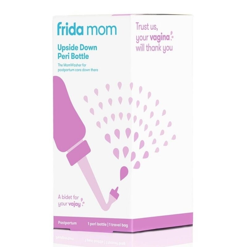 Dus vaginal, FridaBaby, Pentru igiena intima, Util in perioada postpartum, Portabil, 300 ml, Cu punga depozitare, Roz