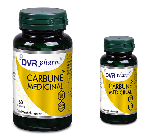 DVR Pharm - Carbune Medicinal pachet 60caps + 60caps