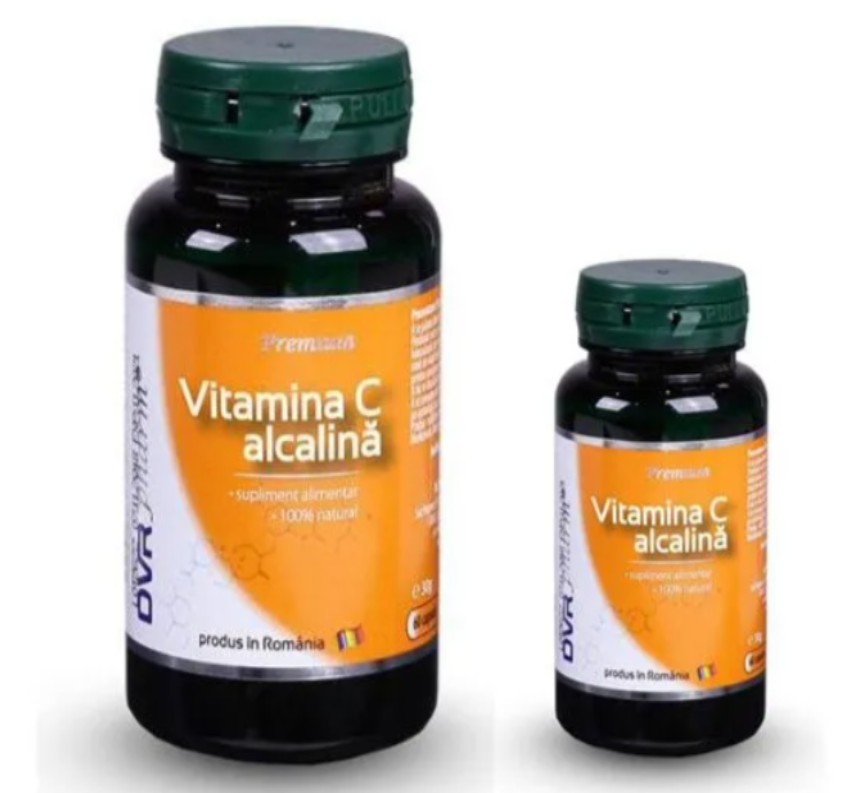 DVR Pharm - Vitamina C Alcalina pachet 60caps + 30caps