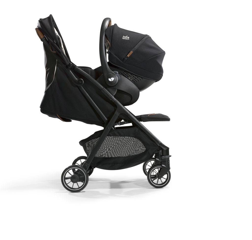 Carucior pentru copii ultracompact 2 in 1 Parcel, nastere - 22 kg, Signature Eclipse (Carucior Parcel Eclipse + Landou Ramble XL Eclipse), Joie
